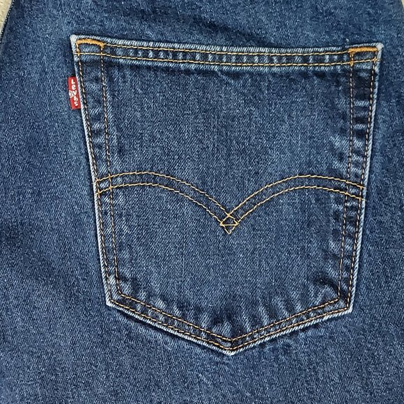 MEN'S LEVI'S 505 REGULAR FIT DARK WASH JEANS (36 X 29) - Picture 11 of 12